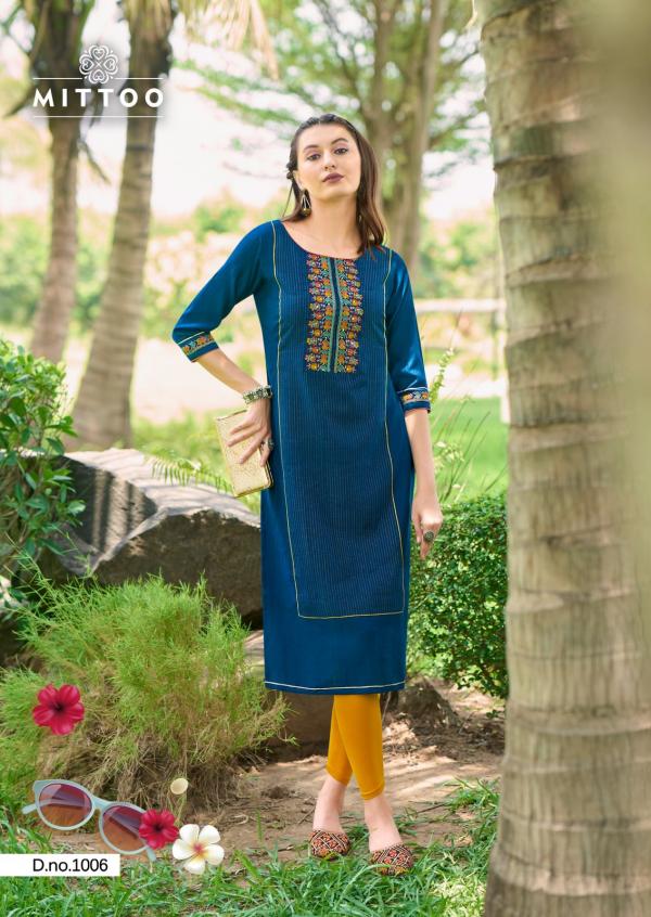 Mittoo Mahika Viscose Weaving Designer Kurti Collection